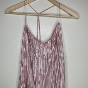 Metallic Sheen Pink Tank Blouse